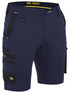 Bisley Workwear Navy Flx & Move 4-Way Stretch Zip Cargo Short