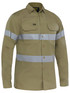 Bisley Workwear Khaki Taped Cool Lightweight Drill Shirt