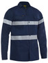 Bisley Workwear Navy Taped Cool Lightweight Drill Shirt