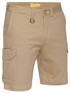 Bisley Workwear Khaki Stretch Cotton Drill Cargo Short