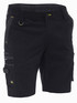 Bisley Workwear Black Flx & Move Elastic Waist Cargo Short