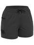 Bisley Workwear Charcoal Women's Flx & Move 4-Way Stretch Elastic Waist Short