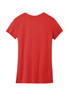 A red ladies' t-shirt with a classic fit and short sleeves. It features a logo on the back.
