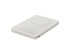 A slim, white magnetic power bank with a circular charging area and five indicator lights. It features a branding logo.