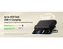 A black power bank with integrated cable features fast USB-C charging and a display, designed for portable device charging.
