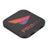 A black wireless charging pad with dual outputs and a logo featuring a colourful design.