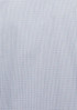 A 3/4 sleeve women's shirt featuring a checkered pattern in blue and white, with a logo on the fabric.