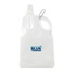 A drink bottle in clear plastic, featuring a handle, spout, and a logo. It's lightweight and collapsible for easy storage.