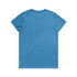 A blue t-shirt with a plain back, featuring a logo. Suitable for casual wear.