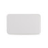 A rectangular white wireless power bank featuring a logo. Ideal for charging devices on the go.