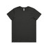 A black t-shirt featuring a simple design and a label at the neckline. It has a crew neck and short sleeves.