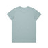 A light blue T-shirt with a simple design and a logo. The garment features a classic crew neck and short sleeves.