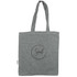 A grey recycled cotton twill tote bag with long handles and a circular logo featuring the word "Soul".