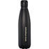 A drink bottle in matte black finish, featuring a sleek design and a logo on the surface. 760ml capacity.
