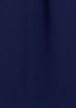 A long sleeve blouse in navy blue fabric with a smooth texture. The garment has a button-up design and a branding logo.