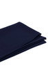 A folded women's hijab in a deep navy blue colour, with a smooth fabric texture. It has a subtle logo. A folded women's hijab in a deep navy blue colour, with a smooth fabric texture. It has a subtle logo.