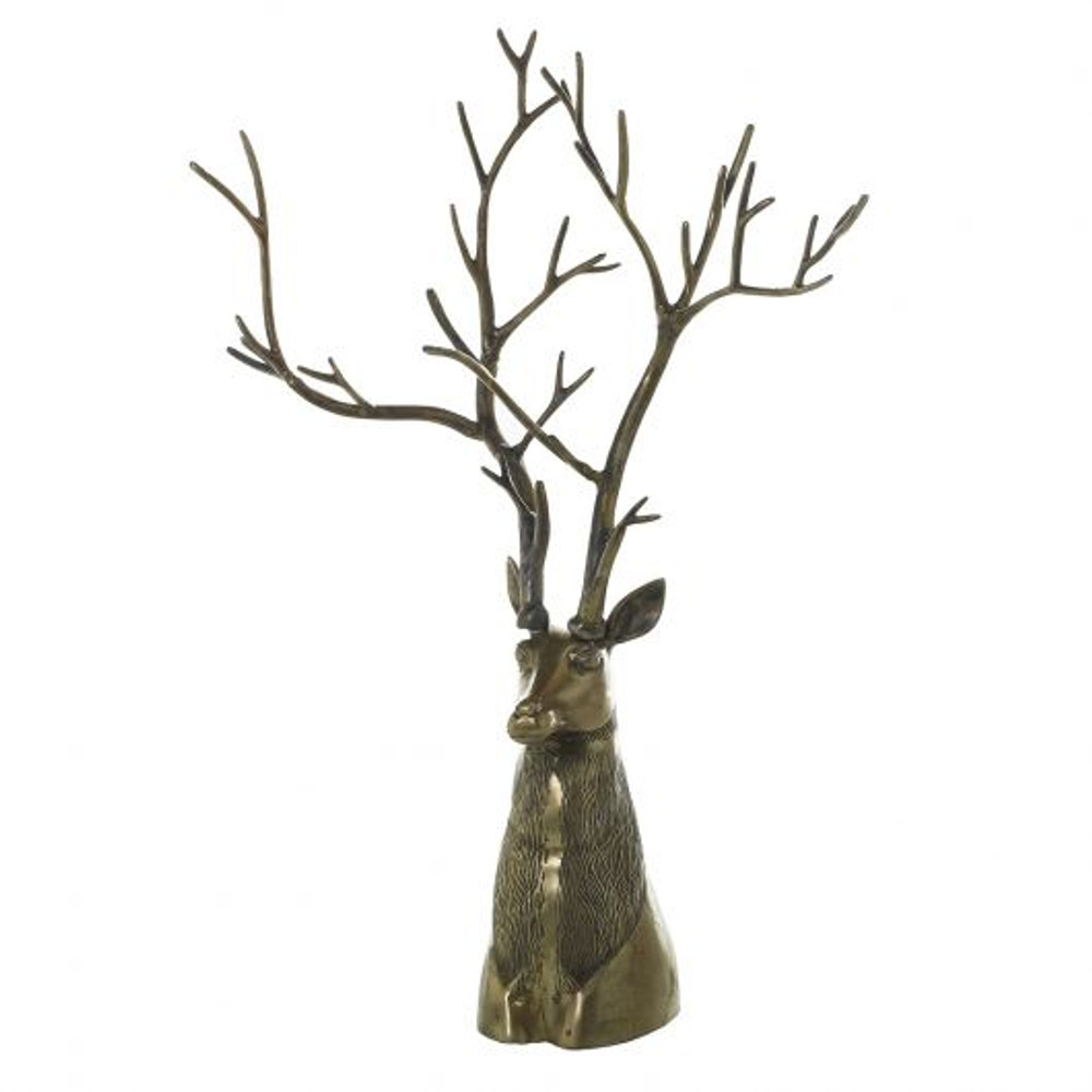 Stag Head - Antique Gold