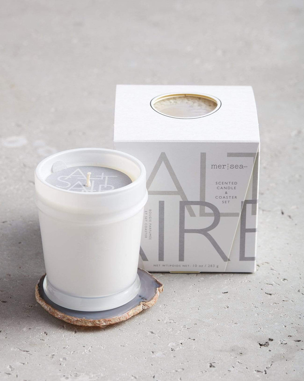 Boxed Candle w. Coaster Saltaire Agate Coaster