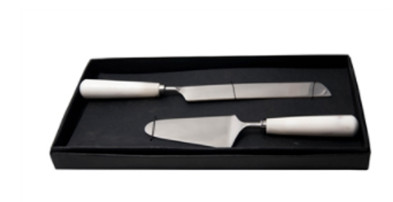 Swirl Ivory Cake Knife Server- Set of 2 – Mason Home by Amarsons -  Lifestyle & Decor