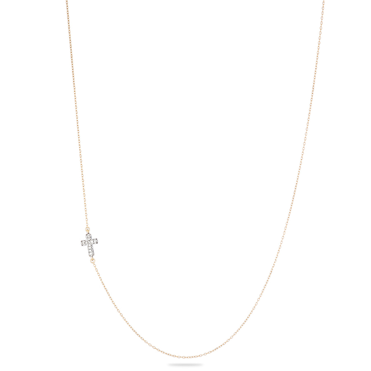 Adina Reyter Solid Pave Cross Necklace | Hearth and Soul
