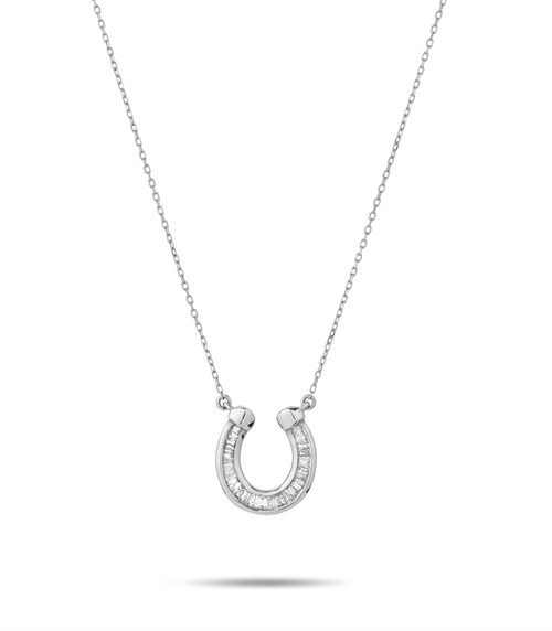 Baguette Horseshoe Necklace 
