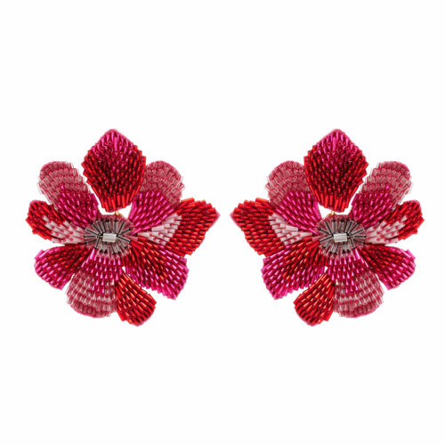Dulce Floral Earrings - Magenta