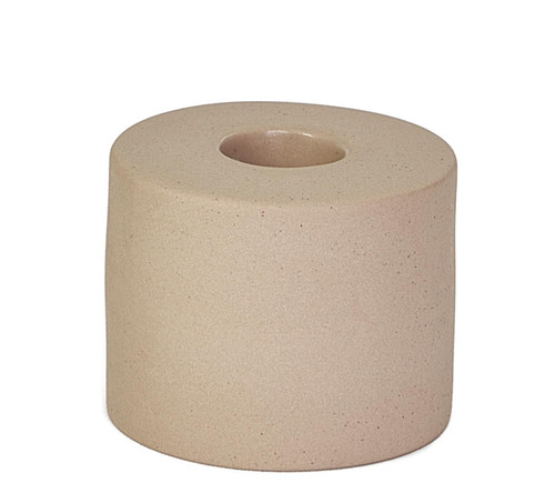 Petite Ceramic Taper Holder - Sand - Cylinder