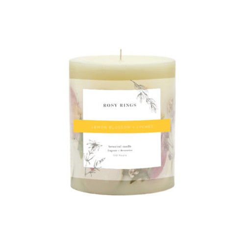 Botanical Candle - Small Round - Lemon Blossom + Lychee