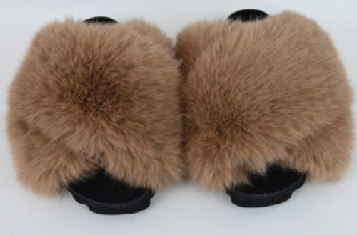 Roam Mink Cloud Faux Fur Slippers