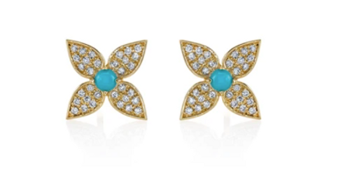 Paisley Flower Stud Earring 