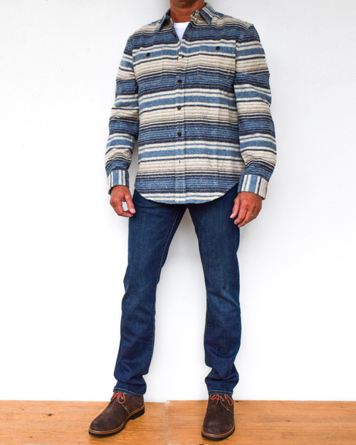 True Grit Men's Cajon Long Sleeve Two Pocket Shirt in Indigo – The