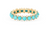 Turquoise + Diamond Rounds Eternity Ring