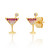 Martini Glass Studs