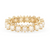 Pearl + Diamond Rounds Eternity Ring