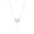 Pave Folded Heart Necklace 