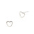 Silver Open Heart Post Earrings