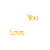Love You Earrings - Gold