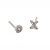 XO Earrings - Silver Oxide/CZ