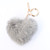 Rabbit Fur Heart Keychain