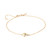 Pave Interlocking Loop Bracelet - 14k Yellow Gold