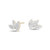 Tiny Pave Marquise Cluster Post Earrings - 14k Yellow Gold