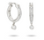 Pave Diamond Drop Huggie Hoops