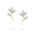 Garden Party Pave Flower Posts - 14k Yellow Gold