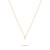 Puffy Moon Necklace - Super Tiny - 14k Yellow Gold