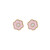 Enamel Stud Earrings - Flower