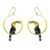 Green Toucan Colored Hoop Earrings