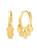 Gold Small Hoops with Gold Dangle Disks
