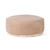 Lewis Round Ottoman - Burlap Leather