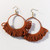 Fringe Hoop Seed Bead Earring 