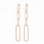 Elongated Paper Clip Dangle Earring 